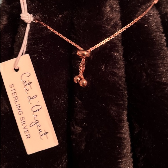 14k gold plated sterling silver cross bolo bracelet with surrounding cz - Picture 2 of 8